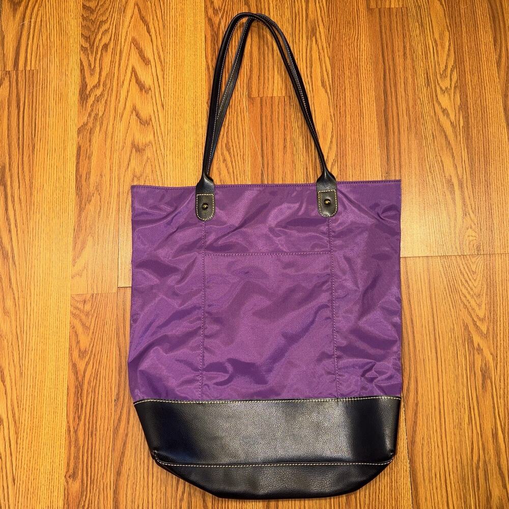Wilson’s Leather Purple‎ Tote Bag Zebra Print